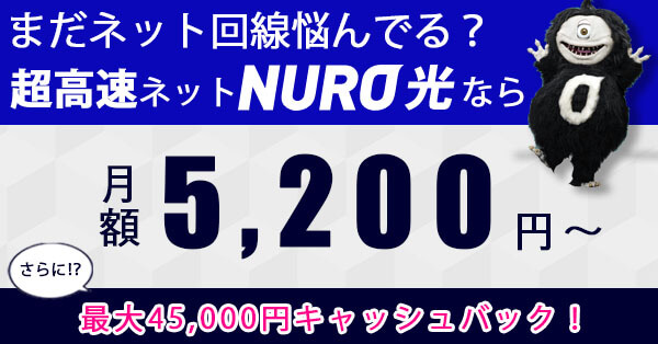 NURO光 フッターバナー
